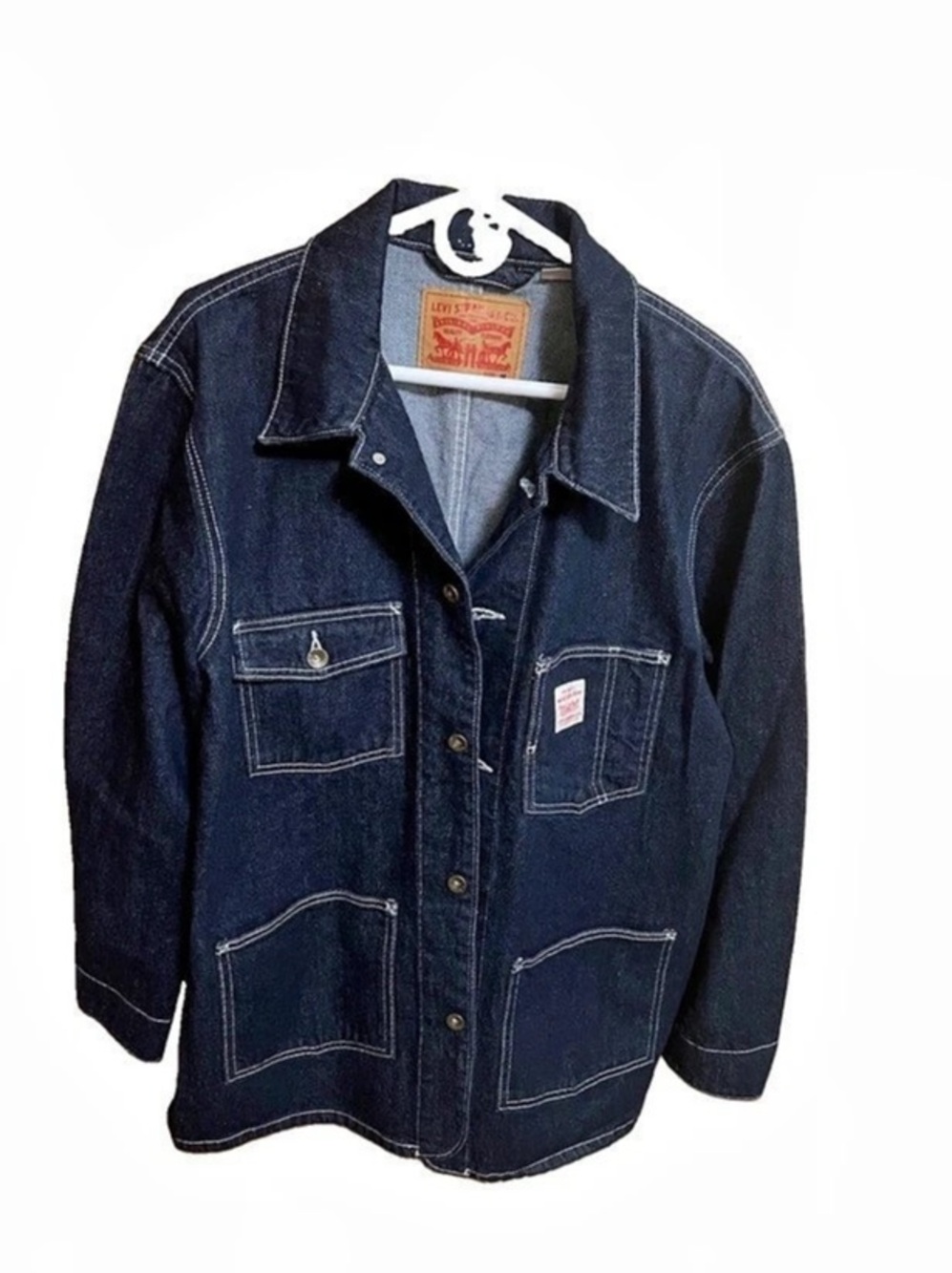 Levi's Berkley Chore Coat Men's Medium Dark Indigo Wash Denim Jacket NWOT 003B0